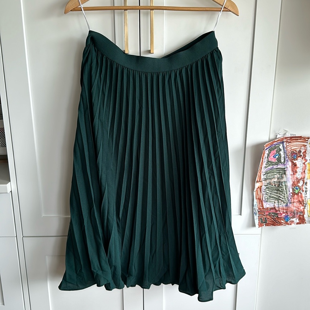 Forest green midi skirt L